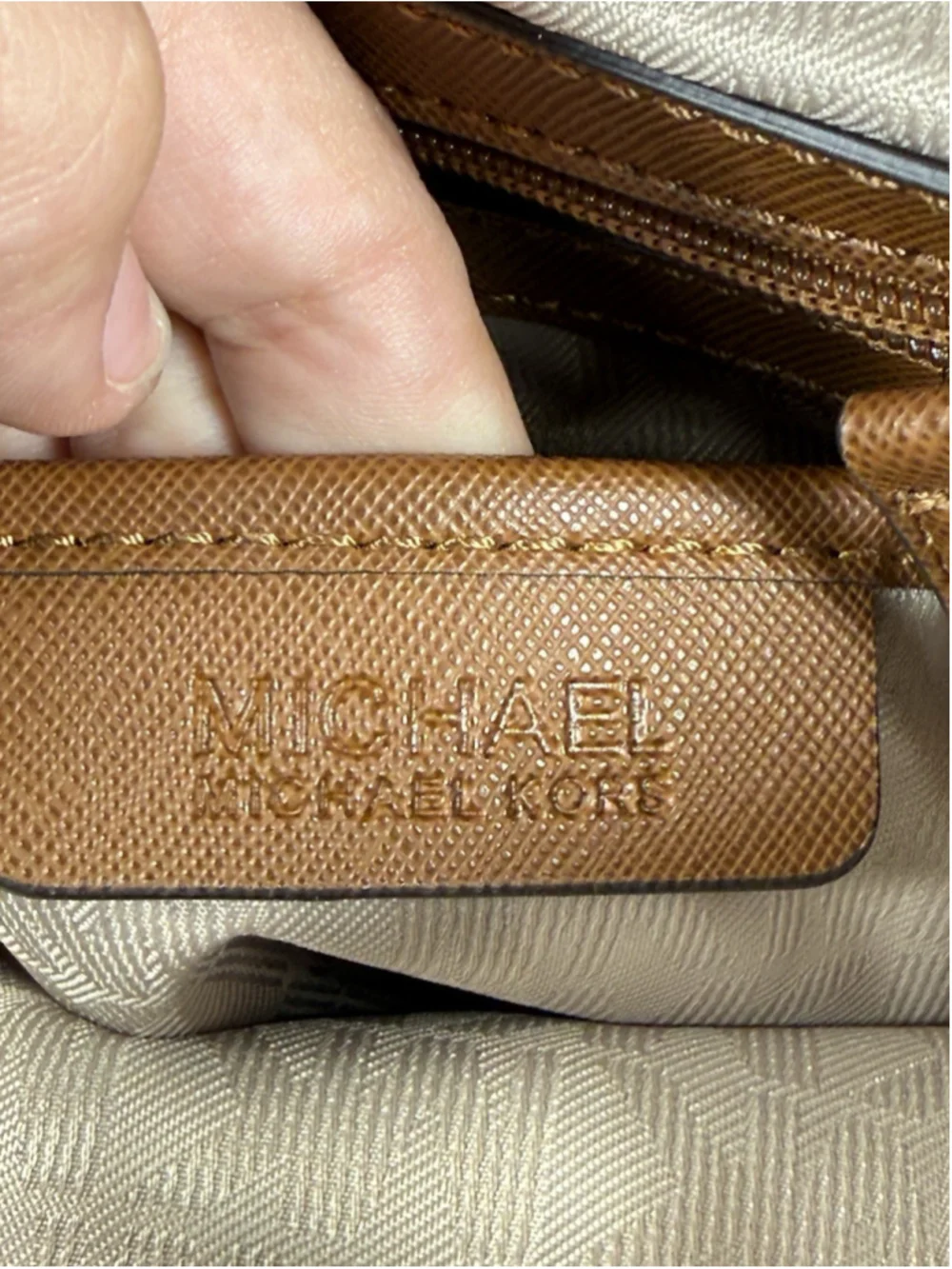 Michael Kors Jet Set East West Medium Tote Brown Signature Logo